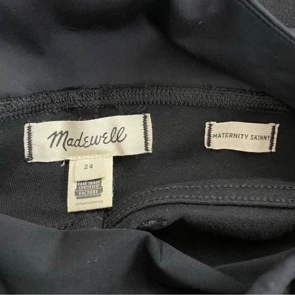 Madewell Maternity Over-the-Belly Skinny Jeans in Lunar Wash Black size 24 - Picture 13 of 16